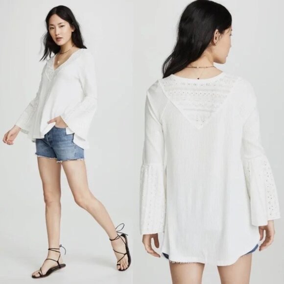 Free People Women's Parisian Nights Long Sleeve Top Size M - Picture 2 of 12